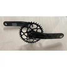 Sram XX1 Eagle DUB SL karbon MTB hajtómű, 170mm, Absolute Black 36T ovális lánckerékkel, HASZNÁLT Sram XX1 Eagle DUB SL karbon MTB hajtómű, 170mm, Absolute Black 36T ovális lánckerékkel, HASZNÁLT
