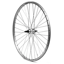 Fűzött 26" hátsó kerék, duplafalú felnivel, menetes agyas, ezüst Fűzött 26" hátsó kerék, duplafalú felnivel, menetes agyas, ezüst