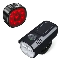 USB 1000lm 5f első + hátsó villogó szett