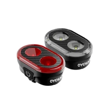 Cyclami CY300T tölthető első+hátsó USB lámpaszett féklámpa funkcióval