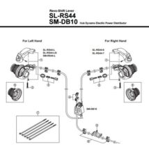 Shimano SL-RS44 RevoShift 3x7 sebességes markolatváltókar pár, agydinamóra köthető világítással