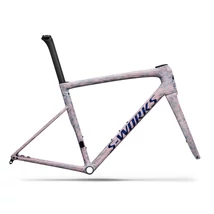 Specialized S-Works Tarmac SL8 országúti vázszett 56cm Gloss Dolomite Metallic / Directional Brush / Blue Majesty Metallic