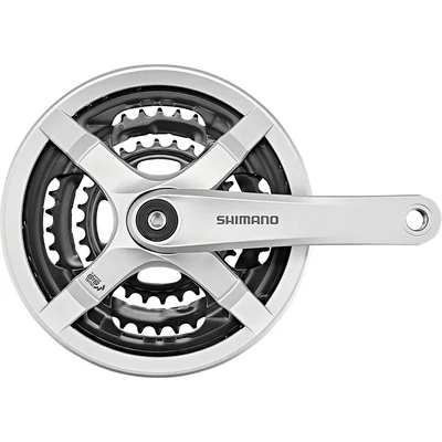 Shimano FC-TY501 3x7/8 sebességes négyszögtengelyes MTB hajtómű 170mm 48-38-28