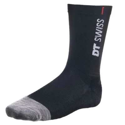 dt swiss mtb socks fekete kerékpáros gyapjú zokni