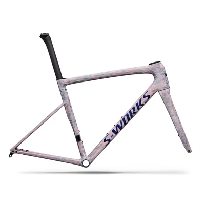 Specialized S-Works Tarmac SL8 országúti vázszett 56cm Gloss Dolomite Metallic / Directional Brush / Blue Majesty Metallic